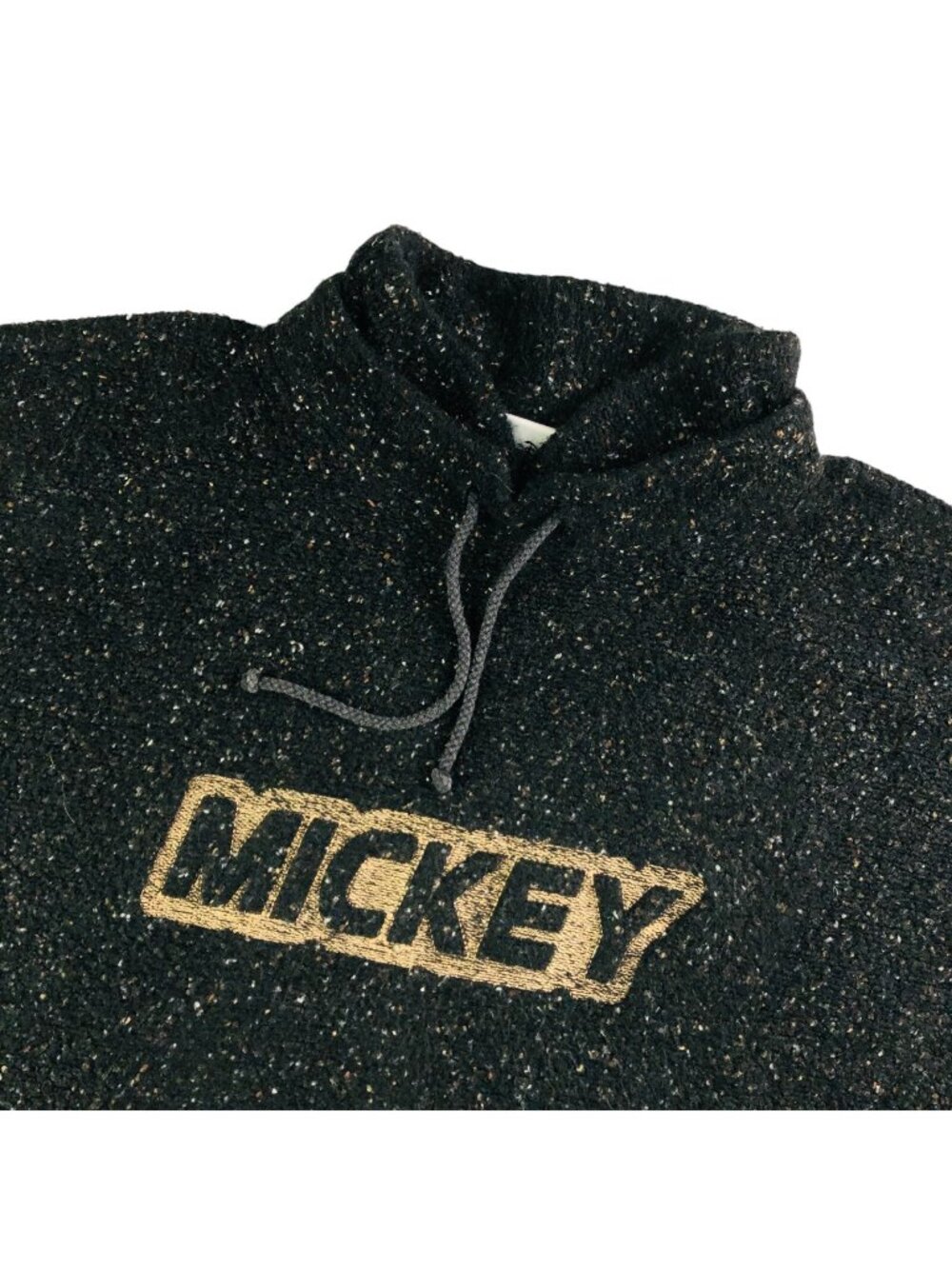 VTG Walt Disney World Men’s Mickey Pullover Sweater Speckled Black •USA • Medium
